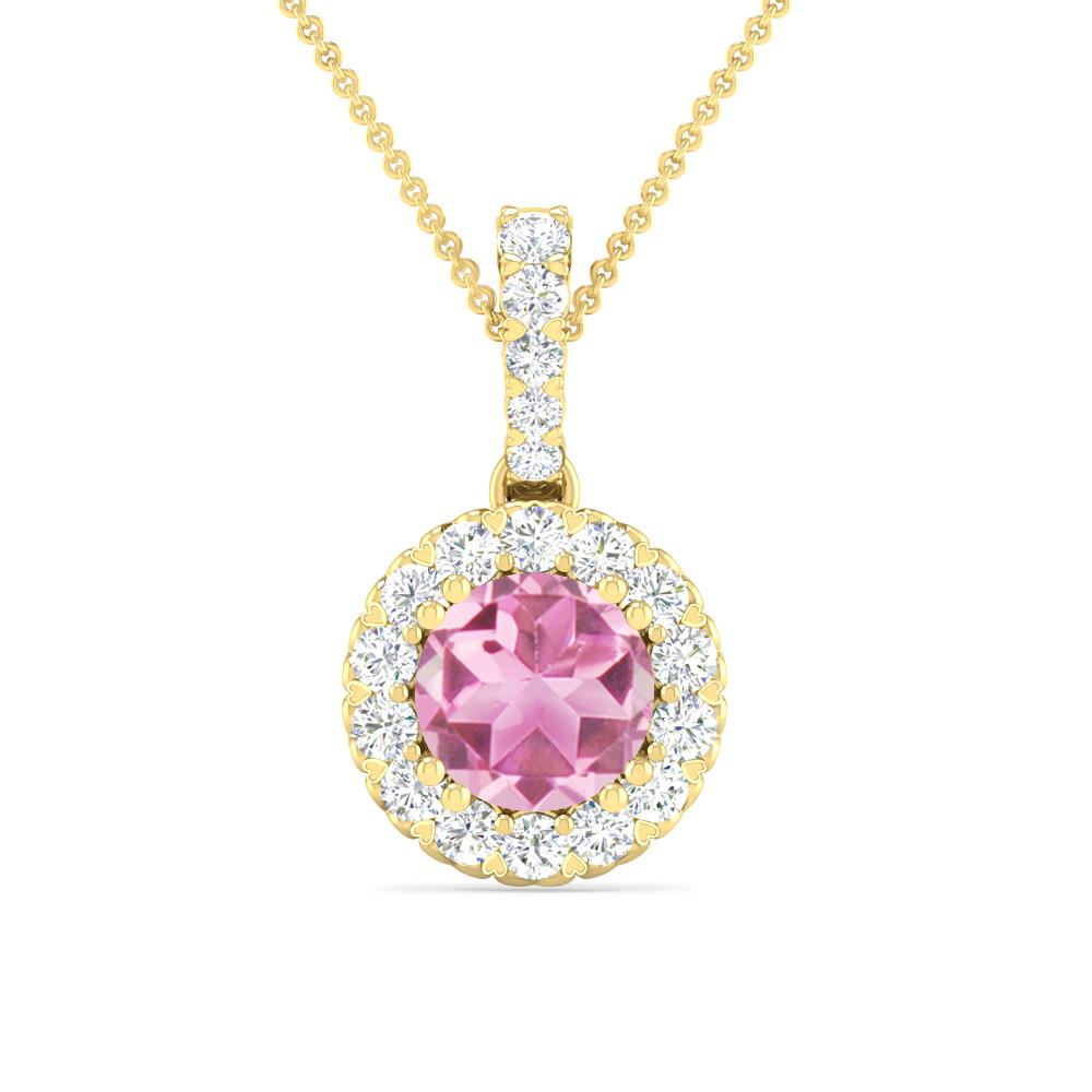 Yellow Gold - Pink Tourmaline