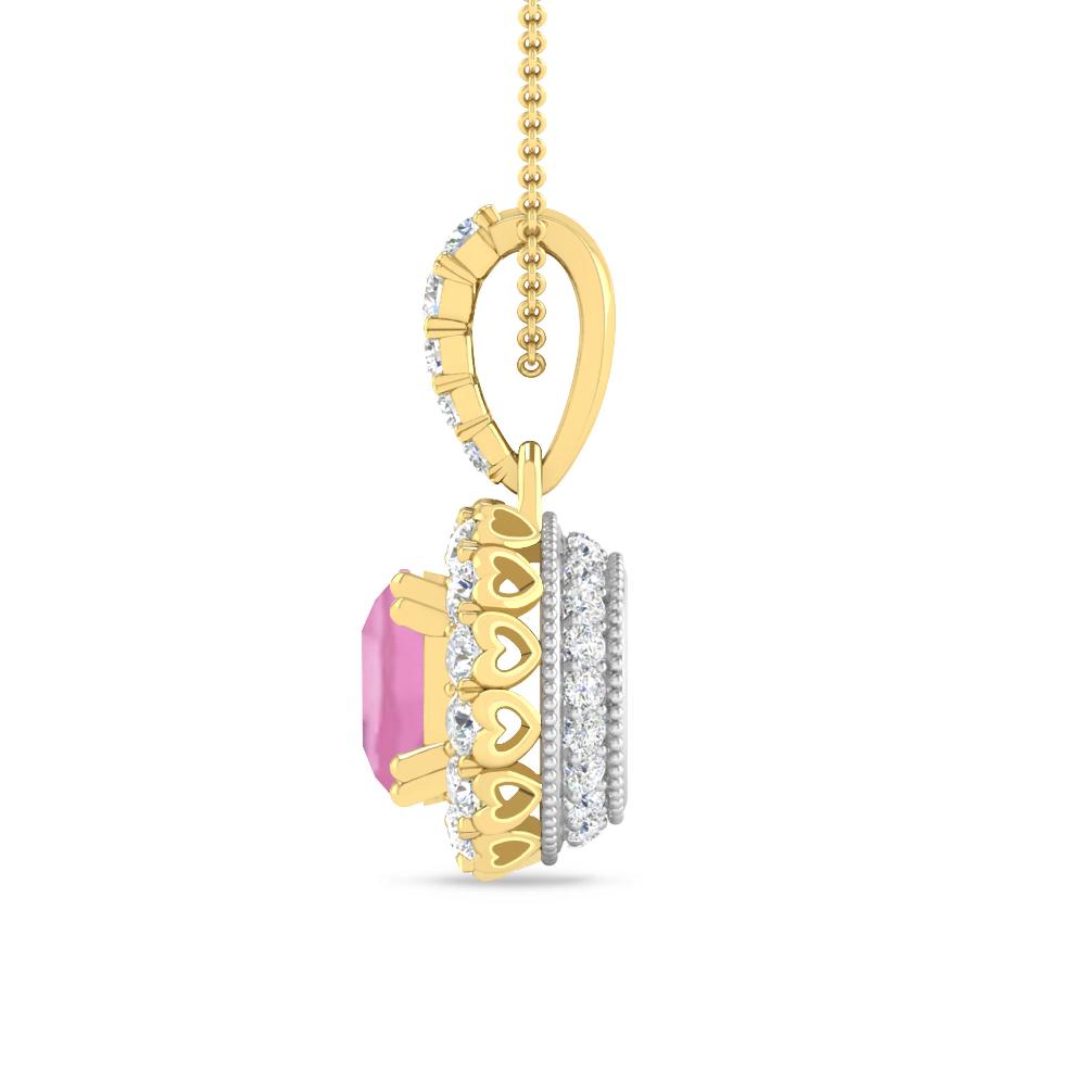 Yellow Gold - Pink Tourmaline