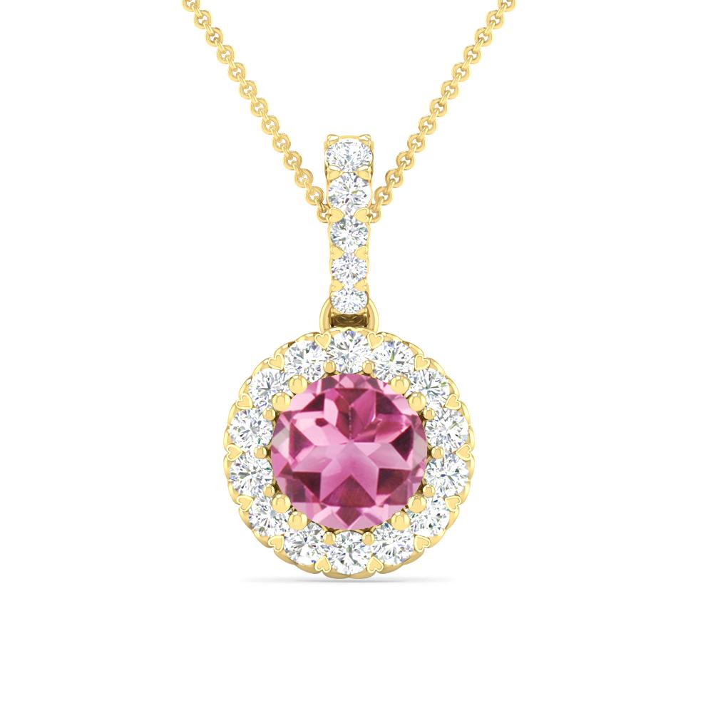 Yellow Gold - Pink Tourmaline