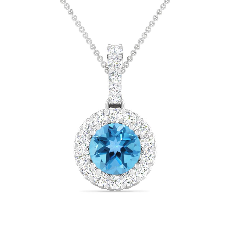 White Gold - Blue Topaz