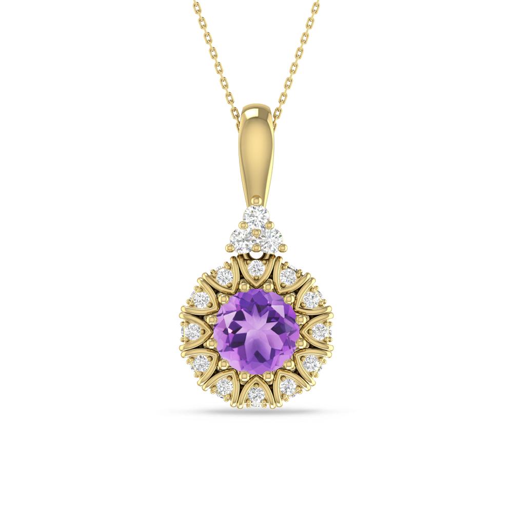 Yellow Gold - Amethyst
