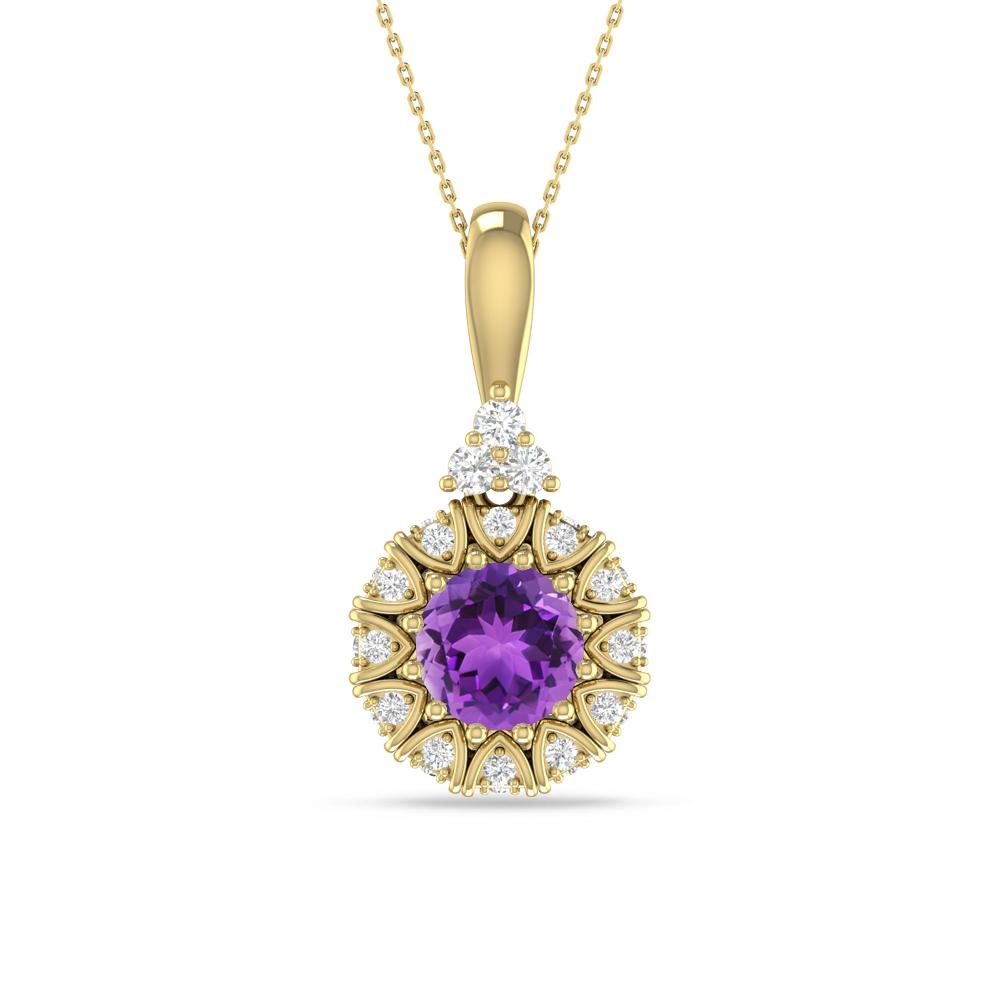 Yellow Gold - Amethyst
