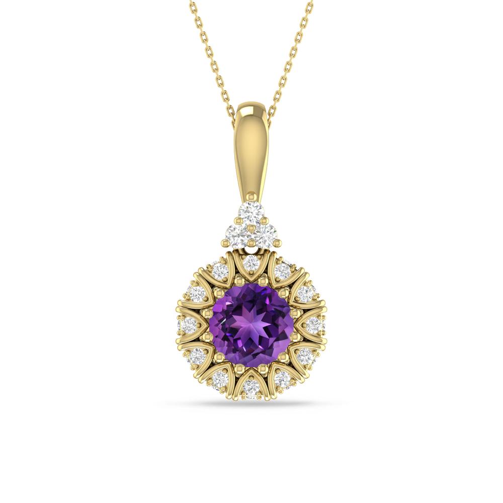 Yellow Gold - Amethyst
