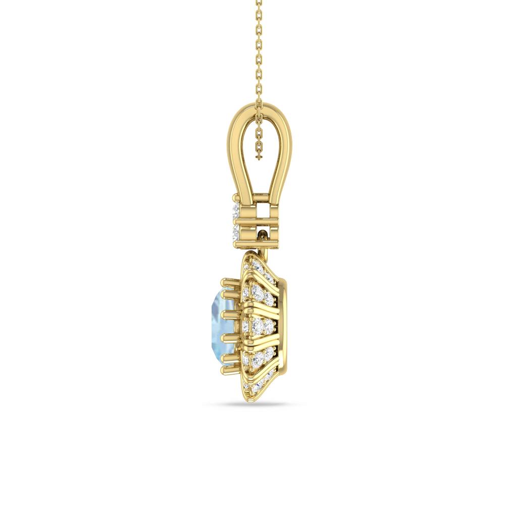 Yellow Gold - Aquamarine