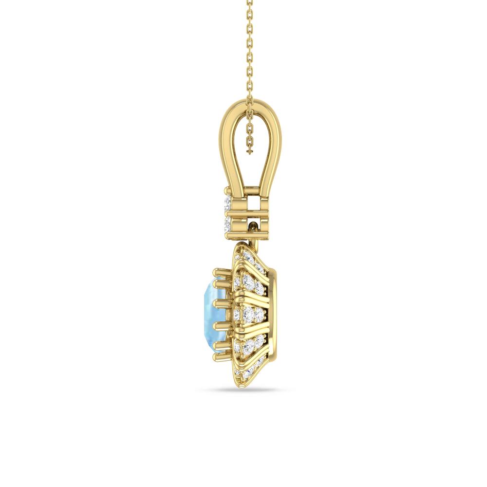 Yellow Gold - Aquamarine