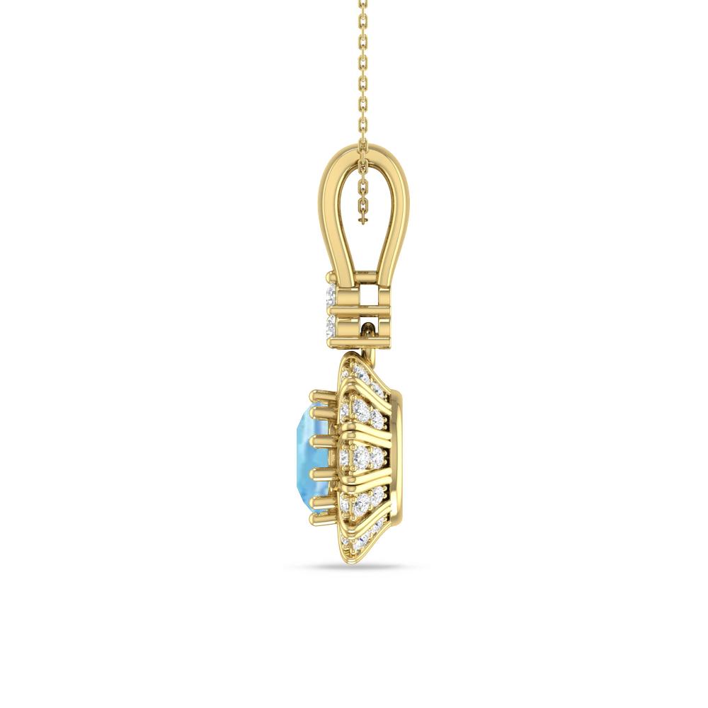 Yellow Gold - Aquamarine