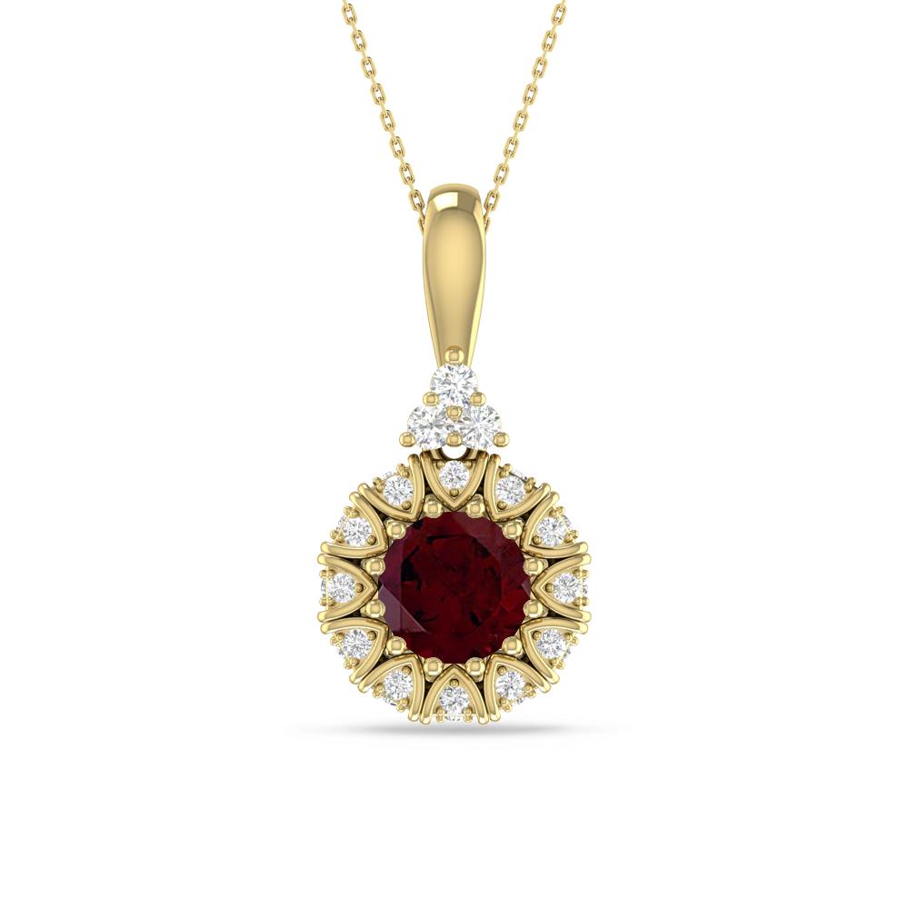 Yellow Gold - Garnet