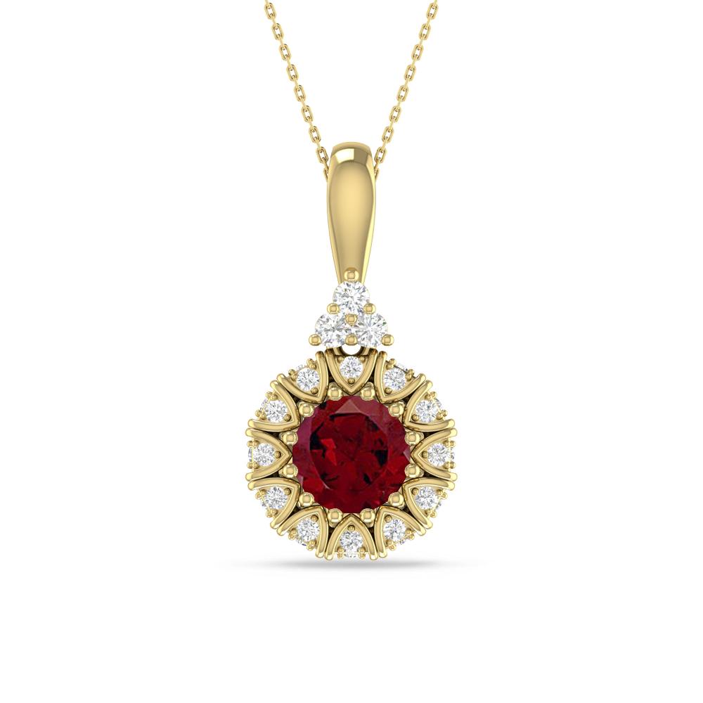 Yellow Gold - Garnet