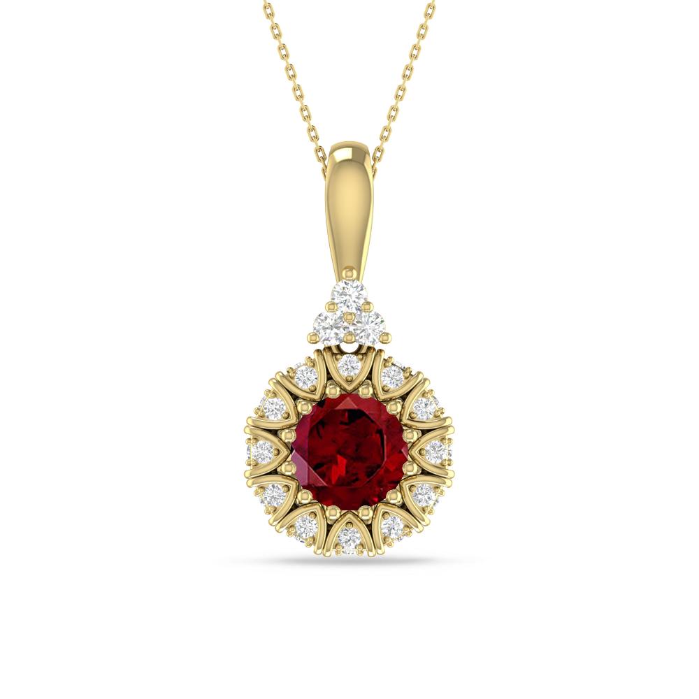 Yellow Gold - Garnet