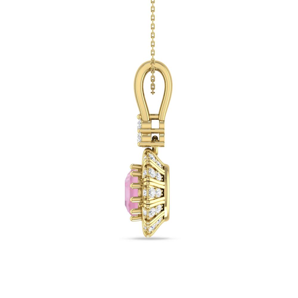 Yellow Gold - Pink Tourmaline