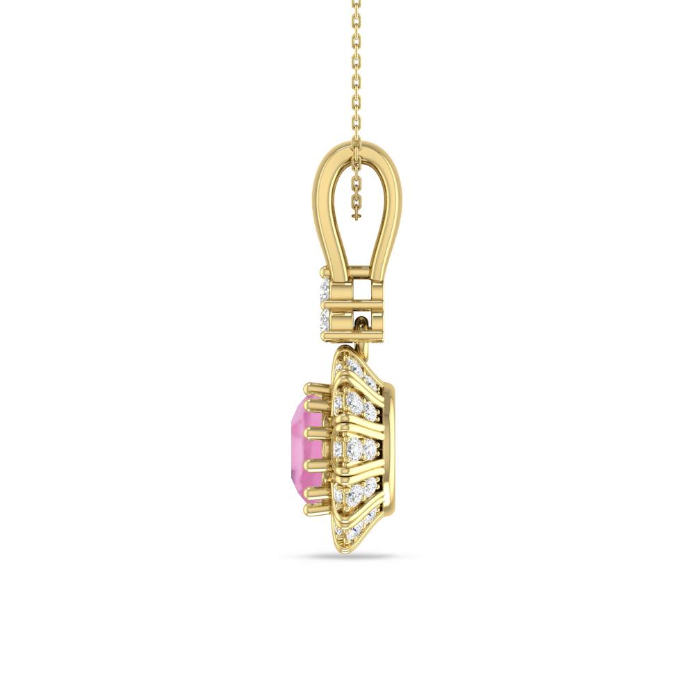 Yellow Gold - Pink Tourmaline