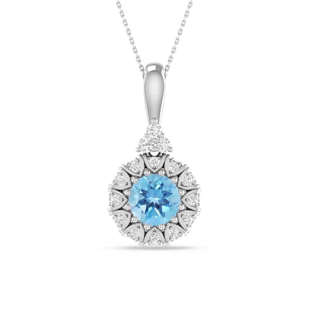 White Gold - Blue Topaz