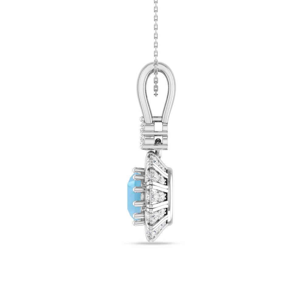 White Gold - Blue Topaz