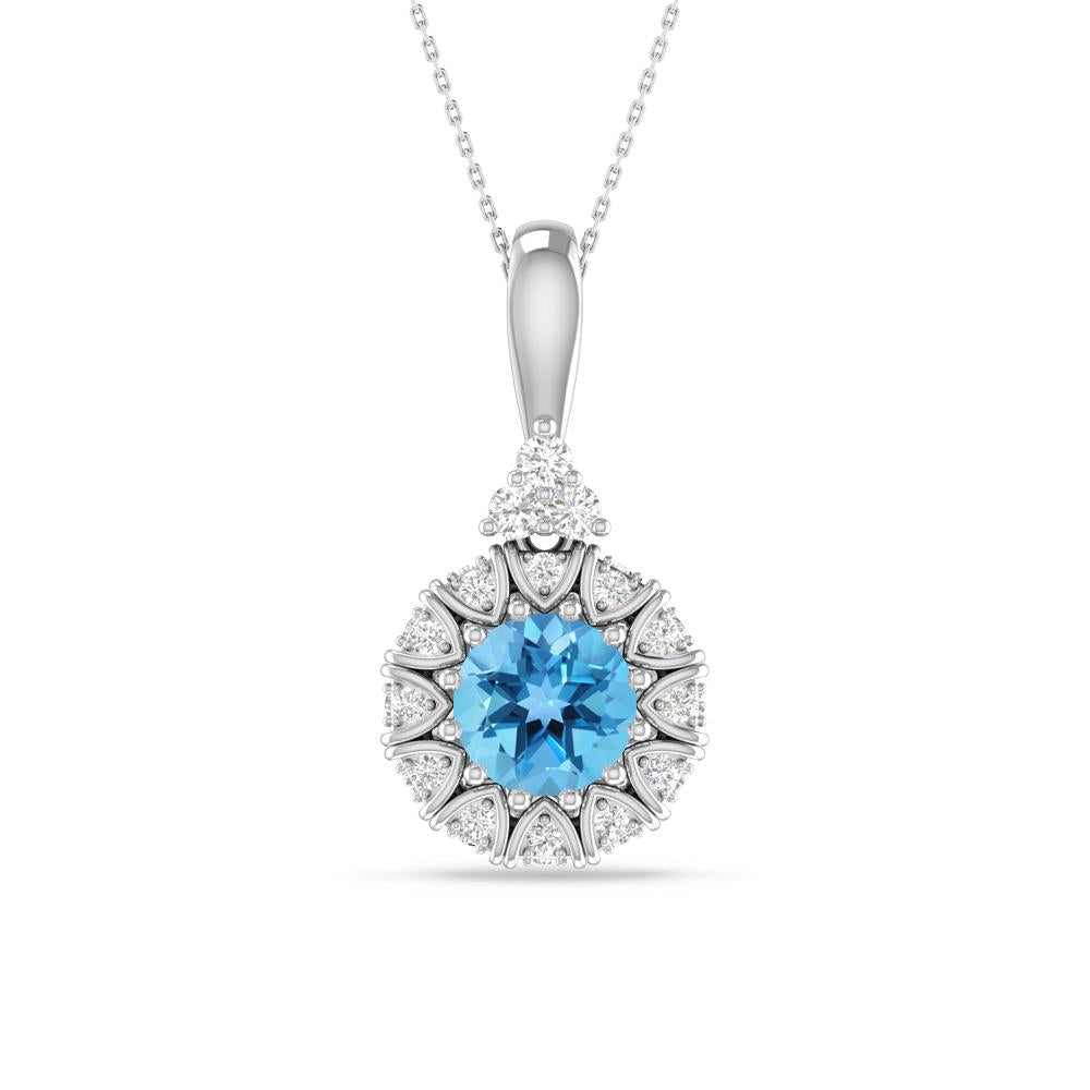 White Gold - Blue Topaz