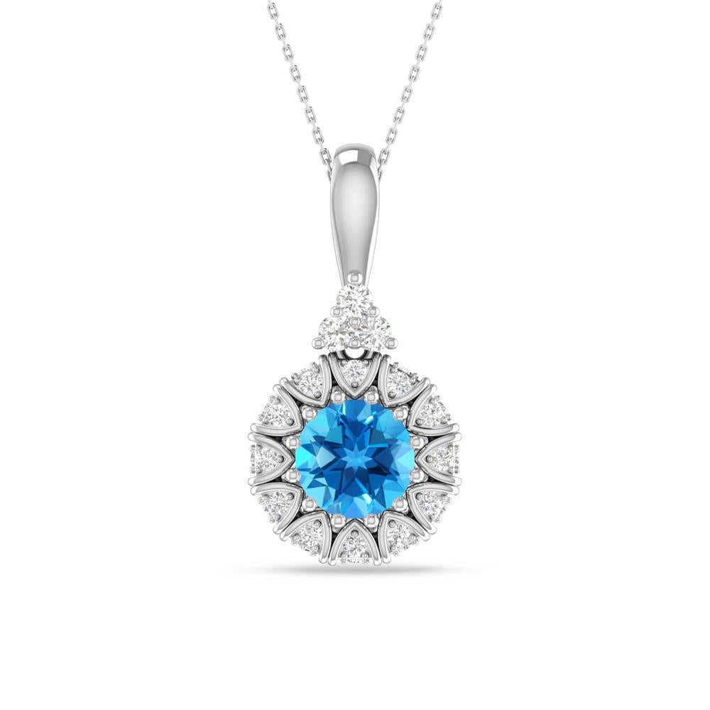 White Gold - Blue Topaz