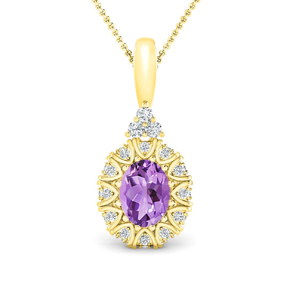 Yellow Gold - Amethyst