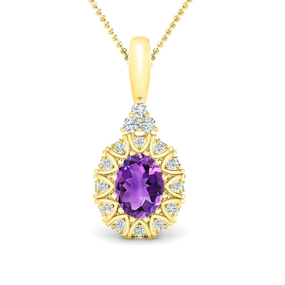 Yellow Gold - Amethyst