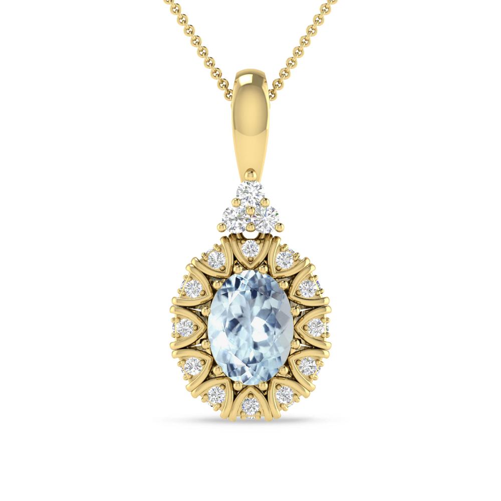 Yellow Gold - Aquamarine