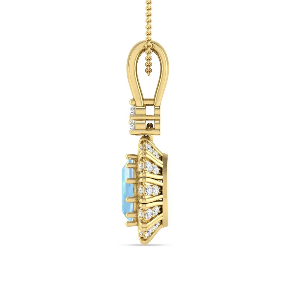 Yellow Gold - Aquamarine