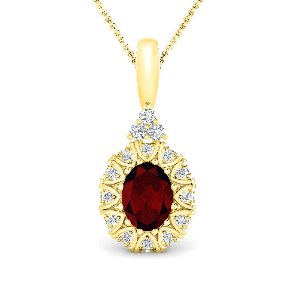 Yellow Gold - Garnet