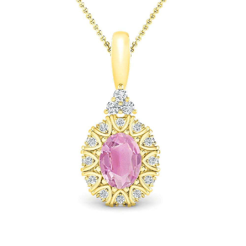 Yellow Gold - Pink Tourmaline