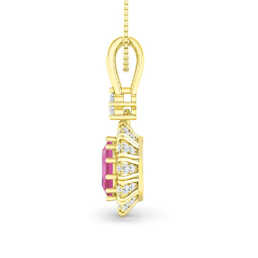 Yellow Gold - Pink Tourmaline