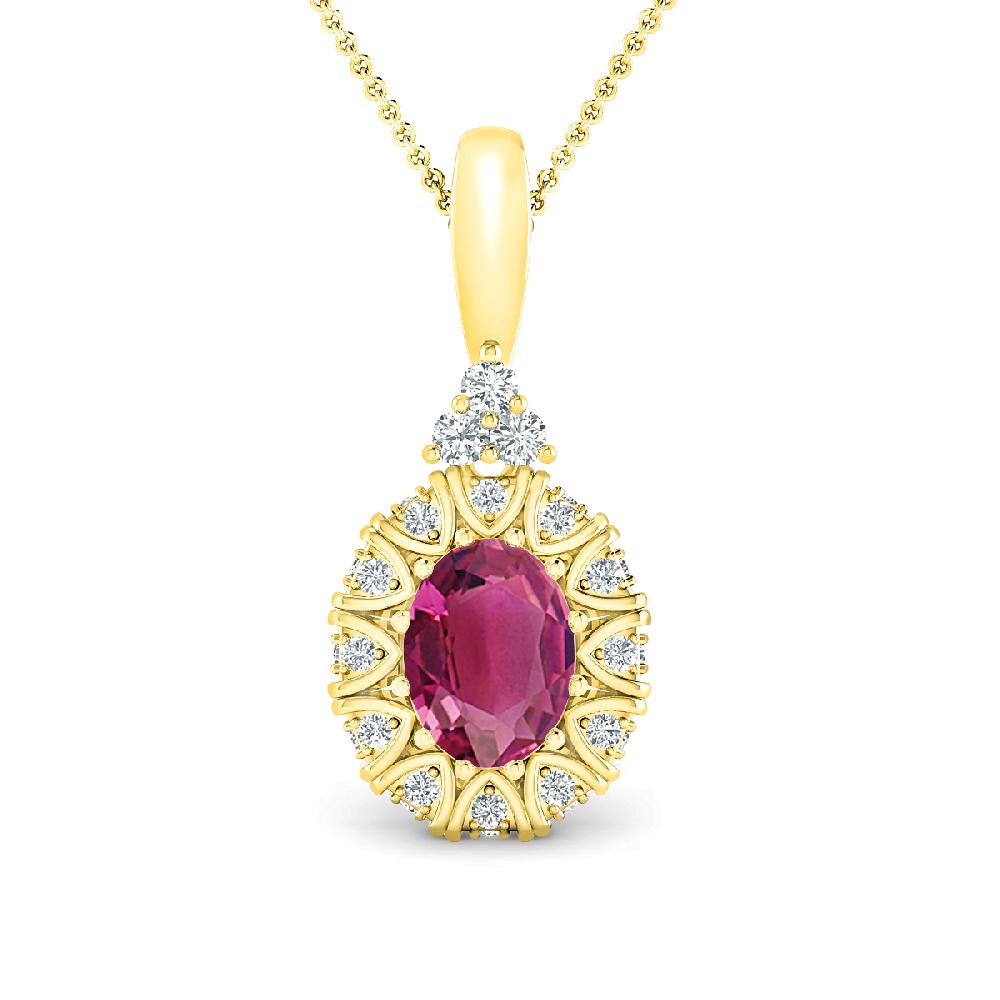 Yellow Gold - Pink Tourmaline