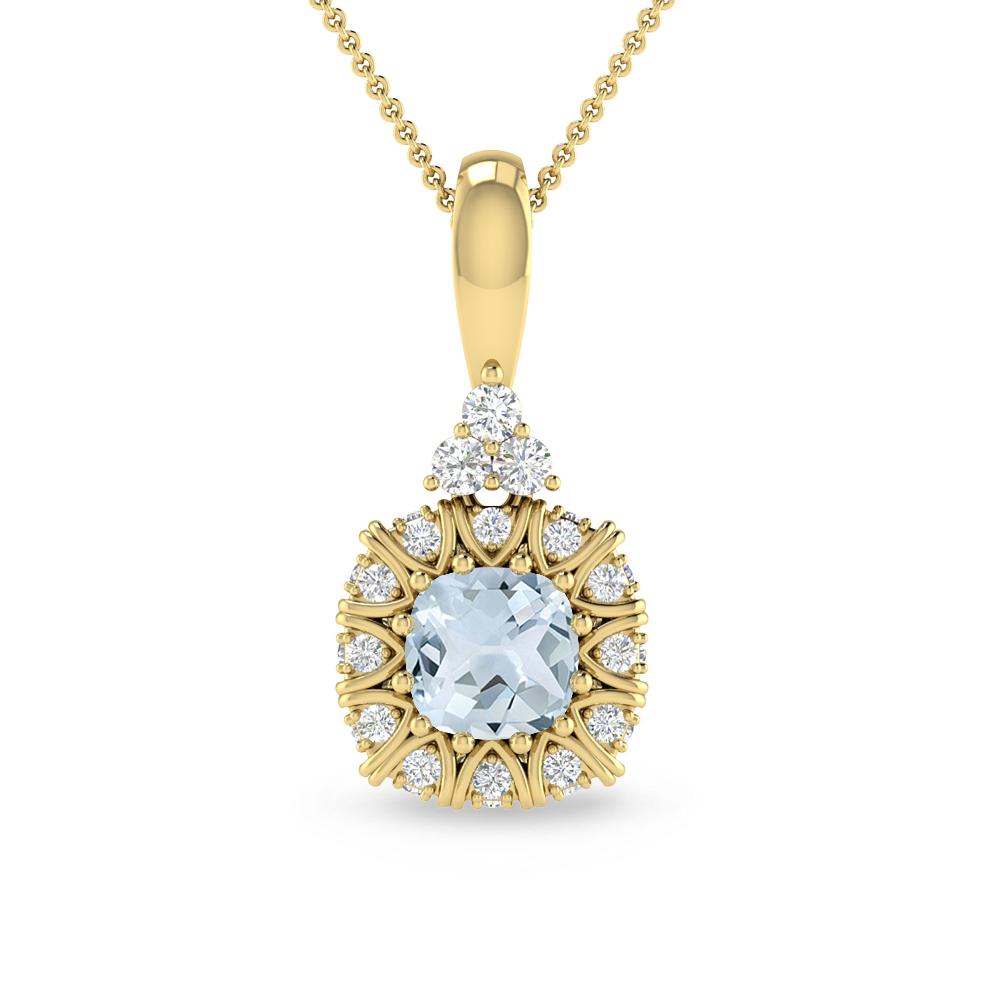 Yellow Gold - Aquamarine