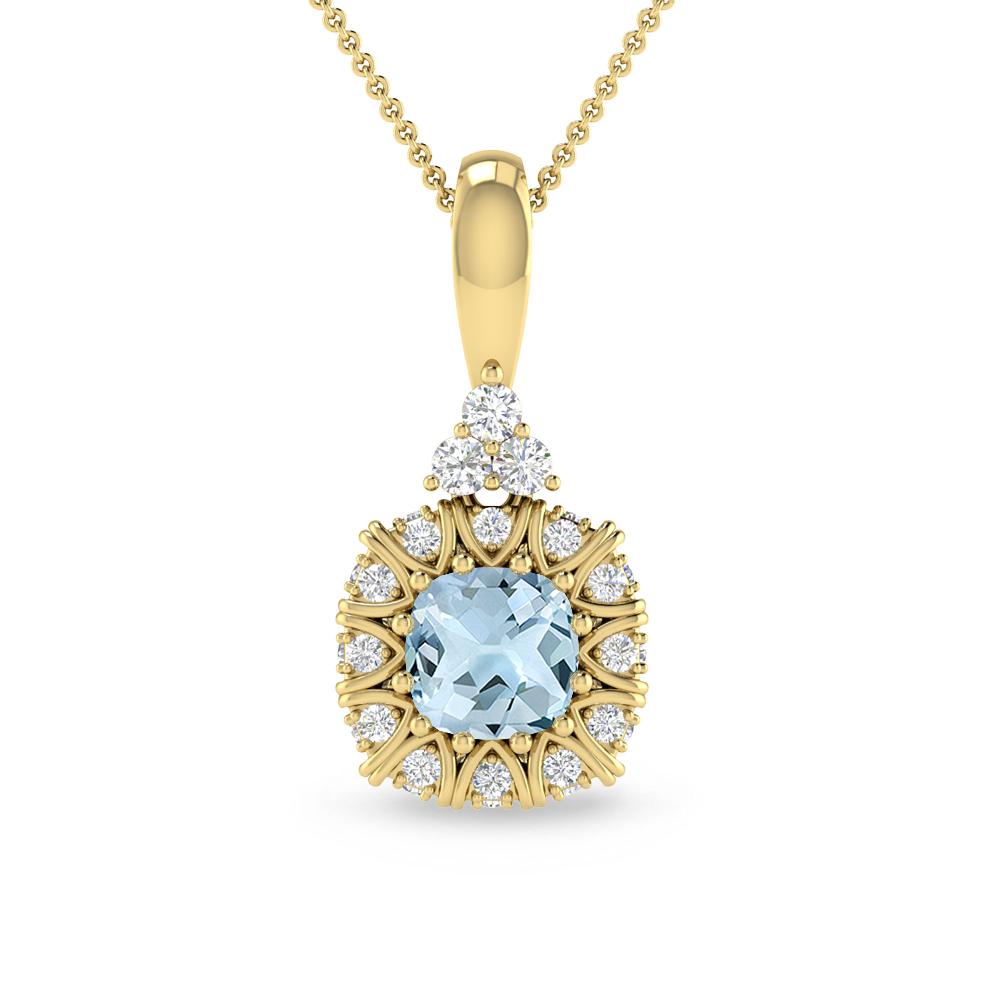Yellow Gold - Aquamarine