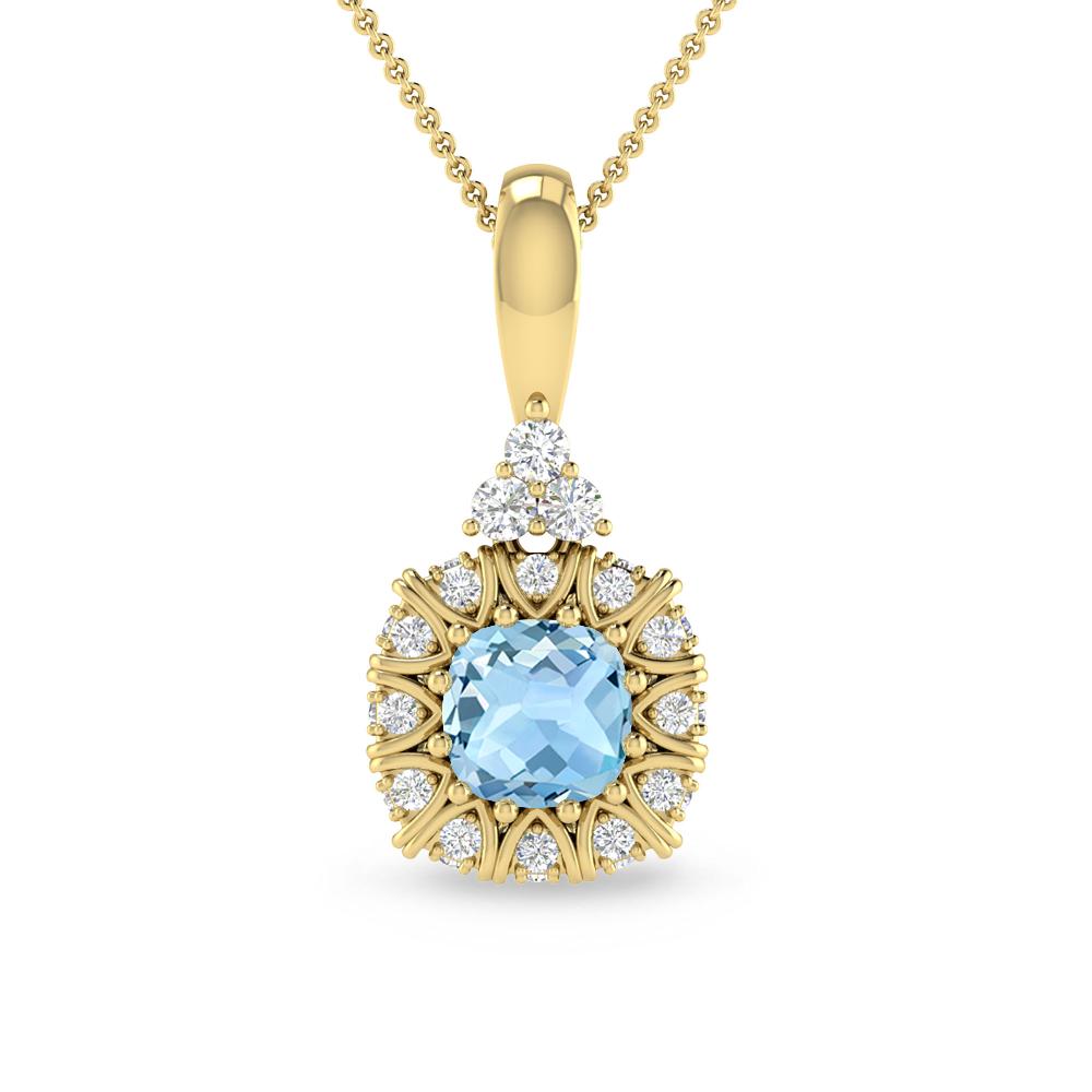 Yellow Gold - Aquamarine