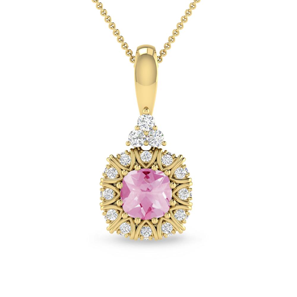 Yellow Gold - Pink Tourmaline