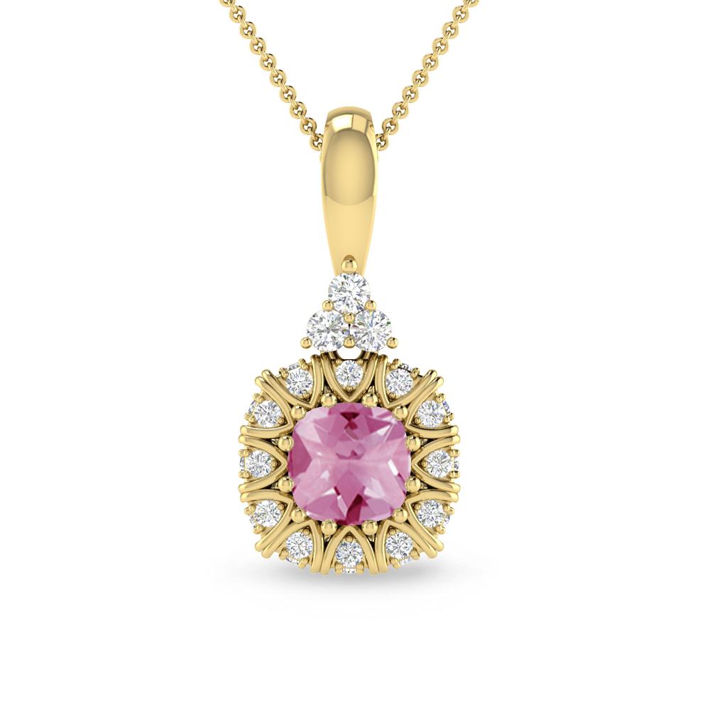 Yellow Gold - Pink Tourmaline