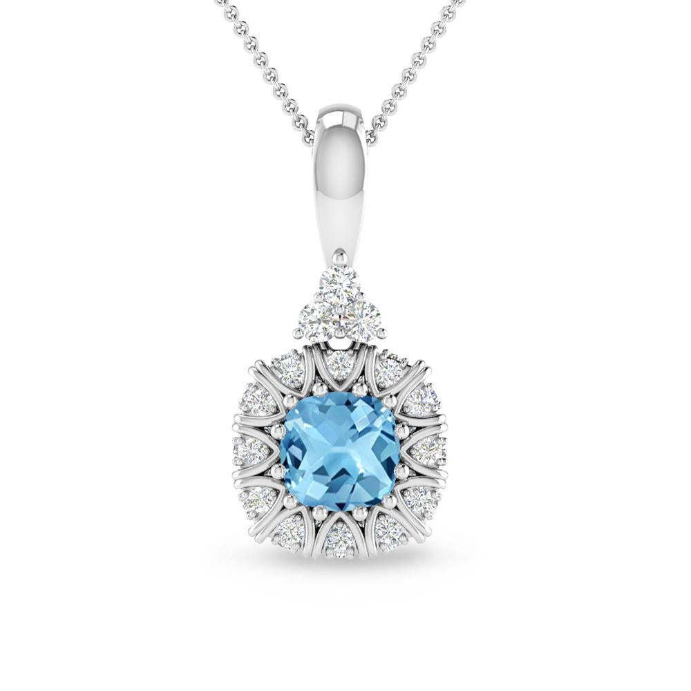 White Gold - Blue Topaz