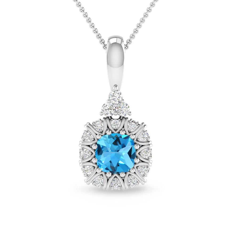 White Gold - Blue Topaz