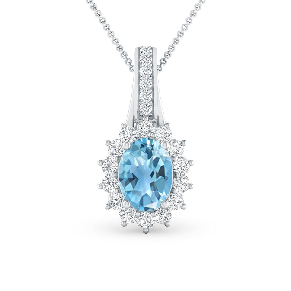 White Gold - Blue Topaz