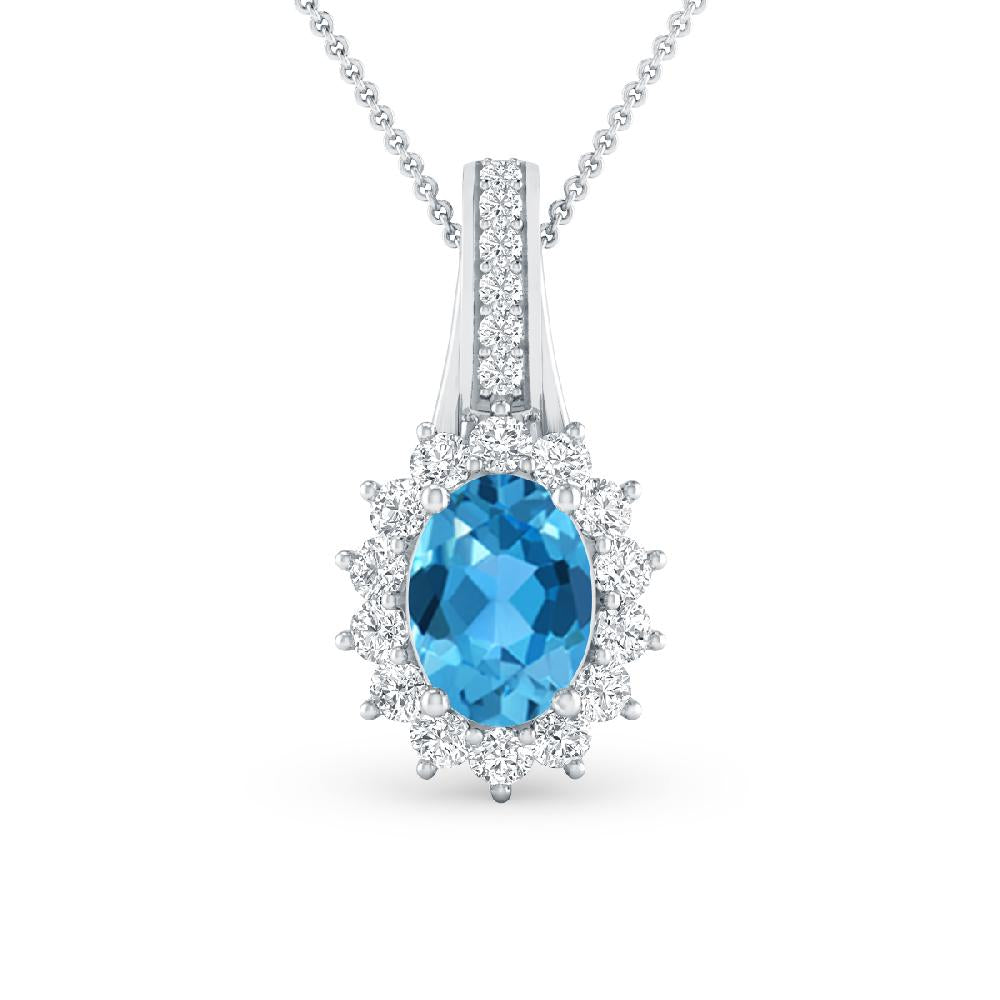 White Gold - Blue Topaz