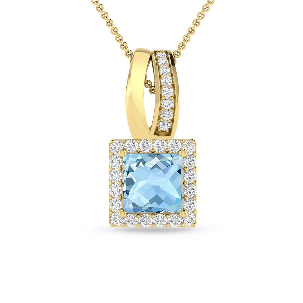 Yellow Gold - Aquamarine