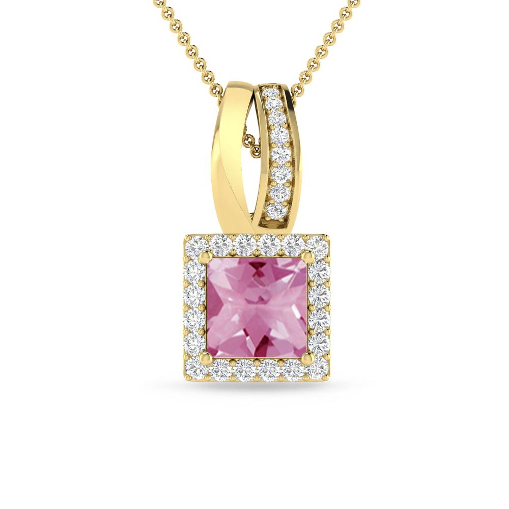 Yellow Gold - Pink Tourmaline