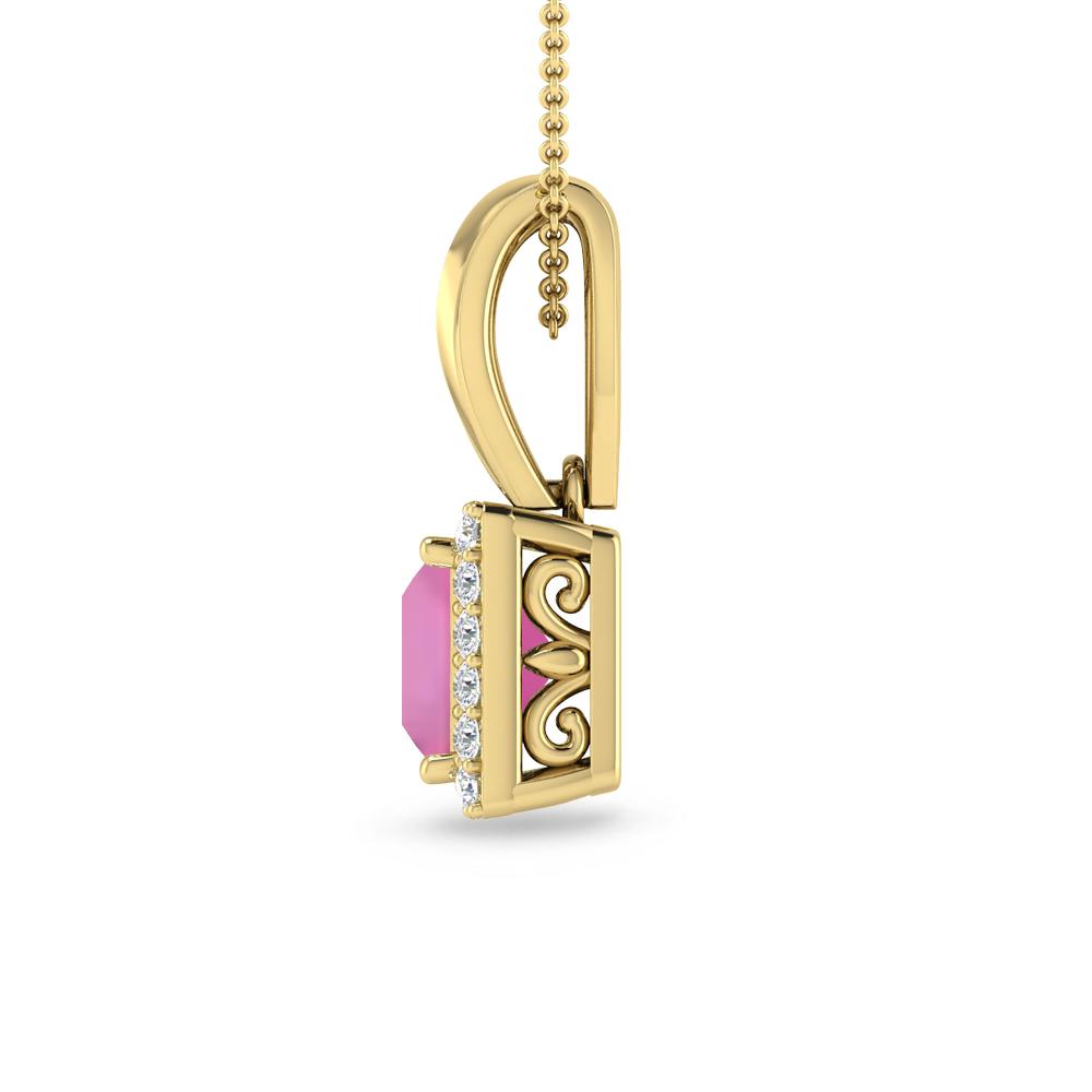 Yellow Gold - Pink Tourmaline