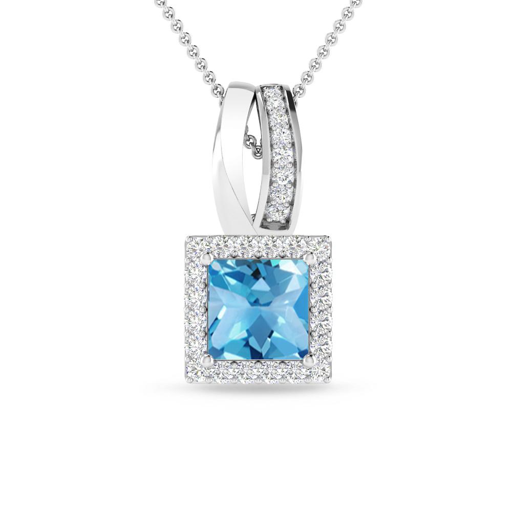 White Gold - Blue Topaz