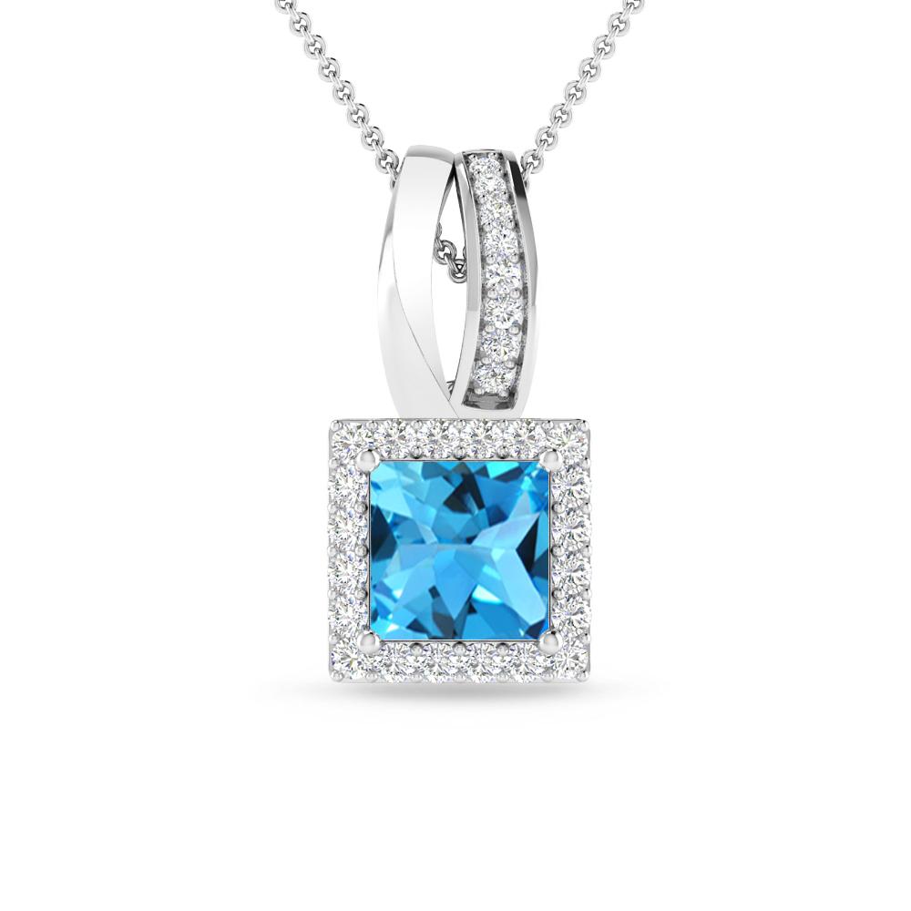 White Gold - Blue Topaz