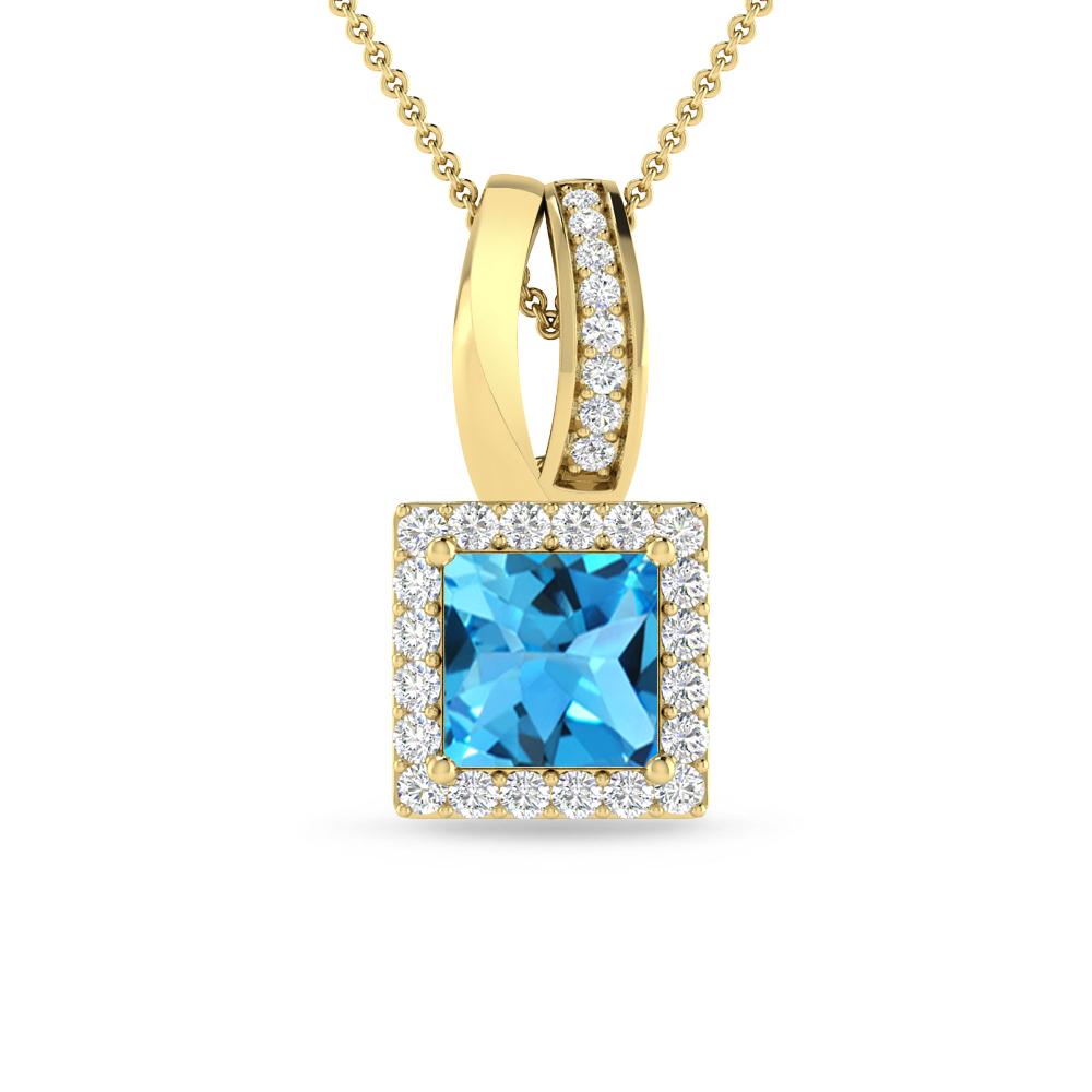 Yellow Gold - Blue Topaz