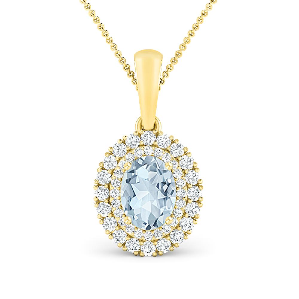 Yellow Gold - Aquamarine