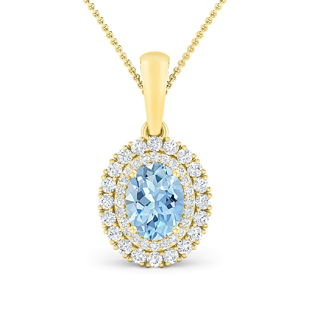 Yellow Gold - Aquamarine