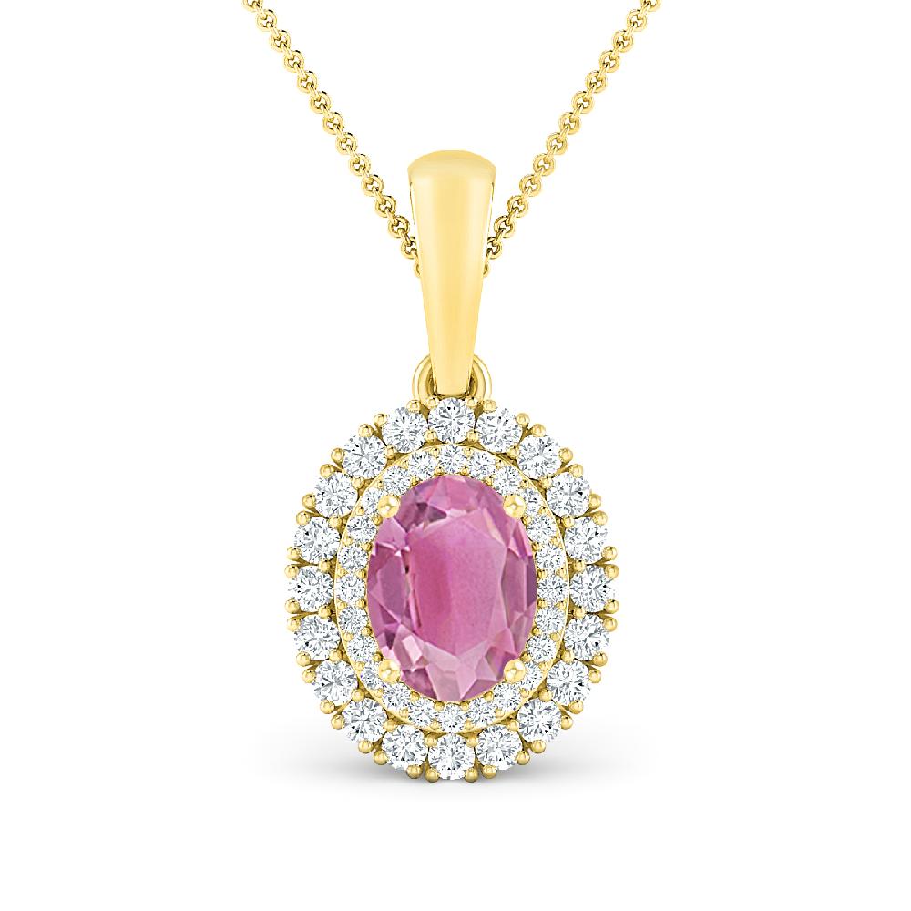 Yellow Gold - Pink Tourmaline