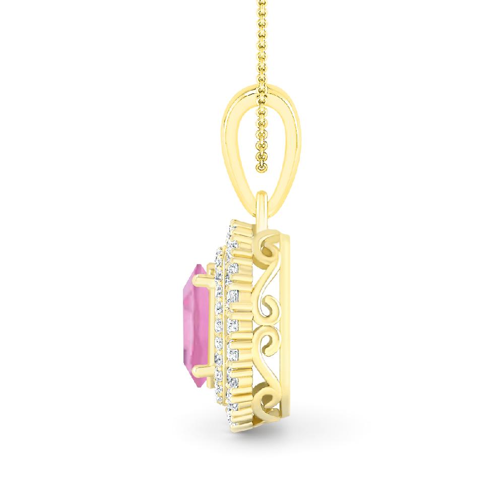 Yellow Gold - Pink Tourmaline