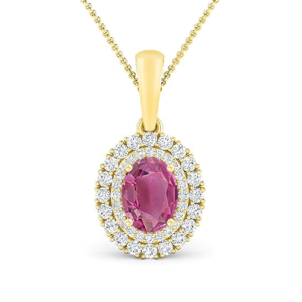 Yellow Gold - Pink Tourmaline