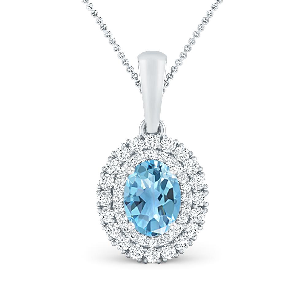 White Gold - Blue Topaz