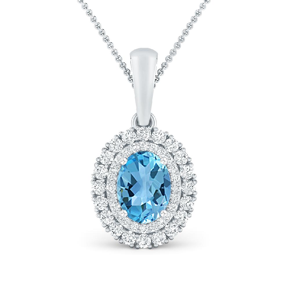 White Gold - Blue Topaz