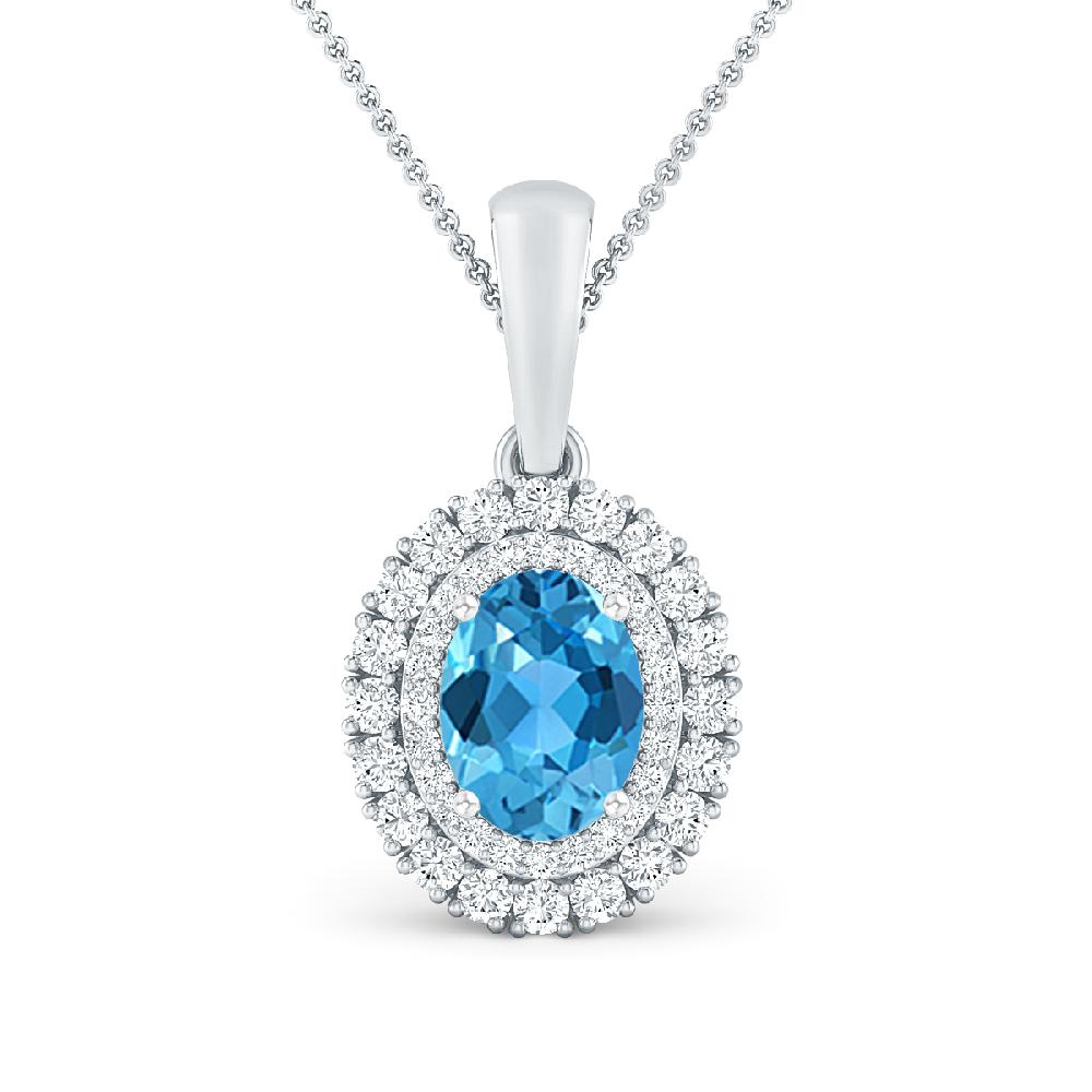 White Gold - Blue Topaz